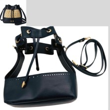 Angel Çanta Aksesuar Torba Model Çanta Yapım Aparatı Lacivert Renk Light Gold Metalli