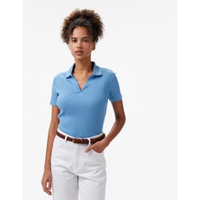 Nautica Kadın Mavi Slim Fit Polo Yaka T-Shirt