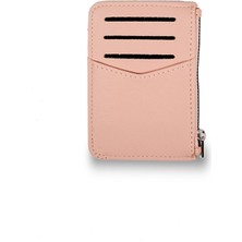 Mio Gusto Pudra Renk Fermuarlı Kartlık Kadın Cüzdan
