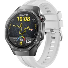 Sneezy Huawei Watch Gt5 Pro 46MM Ile Uyumlu Spor Silikon Metal Tokalı Soft Saat Kordonu