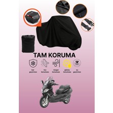 Dokaca Siyah Arka Çanta Uyumlu Piaggio X9 200 Uyumlu Motosiklet Brandası, Koruyucu Örtü