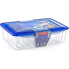 Akıllı Durak 4'lü Köşeli Saklama Kabı Seti