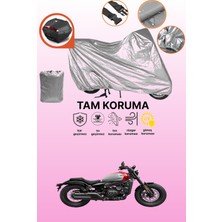 Dokaca Gri Arka Çanta Uyumlu Cfmoto 450CL-C Uyumlu Motor Brandası, Koruyucu Örtü