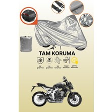 Dokaca Gri Arka Çanta Uyumlu Honda Cb 650 F Uyumlu Motor Brandası, Koruyucu Örtü