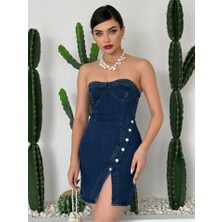 Nnstartshopping  Nerg Düğme Detaylı Elbise