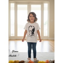 Şimo Butikatatürk Baskılı Tişört Beyaz %100 Pamuk
