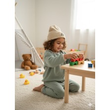 Baby Kuğu Unisex Waffle Bereli Üçlü Takım