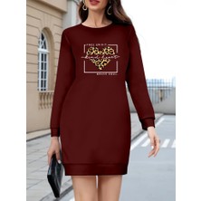 Nnstartshopping  Kadın Uzun Kollu Bisiklet Yaka Desenli Viskon Iki Iplik Bluz