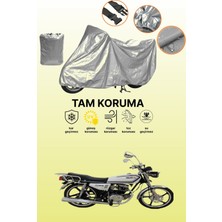 Dokaca Gri Kuba Çita 180-FC Uyumlu Motosiklet Brandası, Koruyucu Örtü, Motor Branda