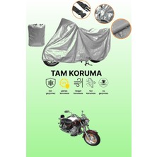 Dokaca Gri Yuki YK250-4 Uyumlu Motosiklet Brandası, Koruyucu Örtü, Motor Branda