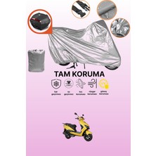 Dokaca Gri Arka Çanta Uyumlu Rks Bolero 50 Uyumlu Motor Brandası, Koruyucu Örtü