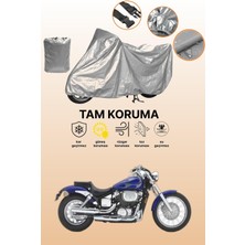 Dokaca Gri Honda Shadow Spirit 750 Uyumlu Motosiklet Brandası, Koruyucu Örtü, Motor Branda