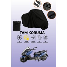 Dokaca Siyah Kymco Xtown 250 Ct Uyumlu Motor Branda, Koruyucu Örtü, Motosiklet Brandası