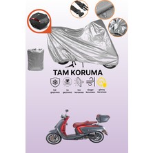 Dokaca Gri Arka Çanta Uyumlu Arora Mojito 50 Uyumlu Motor Brandası, Koruyucu Örtü