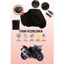 Dokaca Siyah Arka Çanta Uyumlu Yamaha Yzf R1M Uyumlu Motosiklet Brandası, Koruyucu Örtü