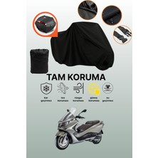 Dokaca Siyah Arka Çanta Uyumlu Piaggio X10 350 Uyumlu Motosiklet Brandası, Koruyucu Örtü