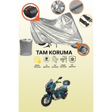 Dokaca Gri Kilit ve Arka Çanta Uyumlu Kral Motor Arneb 150 Uyumlu Motosiklet Brandası, Koruma Örtüsü