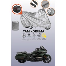 Dokaca Gri Arka Çanta Uyumlu Honda Goldwing Gl 1800 Dct Uyumlu Motor Brandası, Koruyucu Örtü