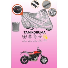 Dokaca Gri Arka Çanta Uyumlu Husqvarna Nuda 900 Uyumlu Motor Brandası, Koruyucu Örtü