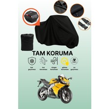 Dokaca Siyah Arka Çanta Uyumlu Aprilia Rs4 125 4t Uyumlu Motosiklet Brandası, Koruyucu Örtü