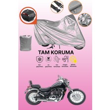 Dokaca Gri Arka Çanta Uyumlu Suzuki Vs 800 Intruder Uyumlu Motor Brandası, Koruyucu Örtü
