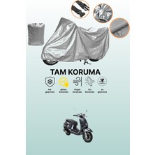 Dokaca Gri Rks Siesta 50 Uyumlu Motosiklet Brandası, Koruyucu Örtü, Motor Branda