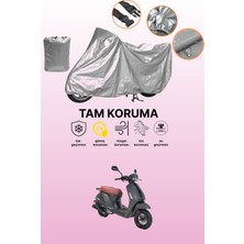 Dokaca Gri Kuba Valentino 50 Uyumlu Motosiklet Brandası, Koruyucu Örtü, Motor Branda