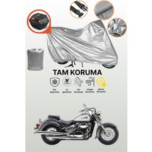 Dokaca Gri Arka Çanta Uyumlu Suzuki Vl 800 Intruder Uyumlu Motor Brandası, Koruyucu Örtü