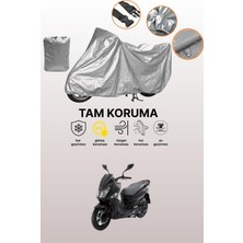 Dokaca Gri Sym Jet 14 Uyumlu Motosiklet Brandası, Koruyucu Örtü, Motor Branda