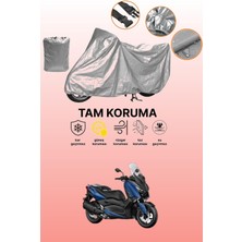 Dokaca Gri Yamaha X-Max 250 Uyumlu Motosiklet Brandası, Koruyucu Örtü, Motor Branda