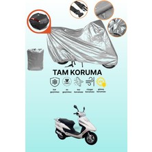 Dokaca Gri Arka Çanta Uyumlu Asya Efsane Eco 100 Uyumlu Motor Brandası, Koruyucu Örtü