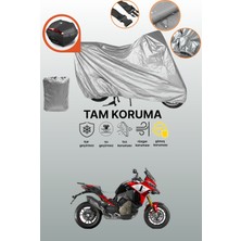 Dokaca Gri Arka Çanta Uyumlu Ducati Multistrada V4 Pikes Peak Uyumlu Motor Brandası, Koruyucu Örtü