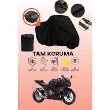Dokaca Siyah Arka Çanta Uyumlu Honda Cbr 500R Uyumlu Motosiklet Brandası, Koruyucu Örtü