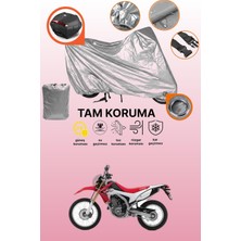 Dokaca Gri Kilit ve Arka Çanta Uyumlu Honda Crf 250 L Uyumlu Motosiklet Brandası, Koruma Örtüsü