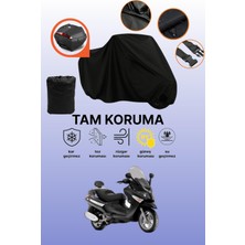 Dokaca Siyah Arka Çanta Uyumlu Piaggio X9 500 Uyumlu Motosiklet Brandası, Koruyucu Örtü