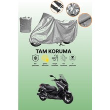 Dokaca Gri Yamaha X-Max 250 Abs Uyumlu Motosiklet Brandası, Koruyucu Örtü, Motor Branda