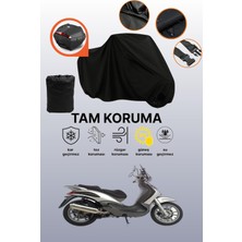 Dokaca Siyah Arka Çanta Uyumlu Piaggio Beverly 200 Uyumlu Motosiklet Brandası, Koruyucu Örtü