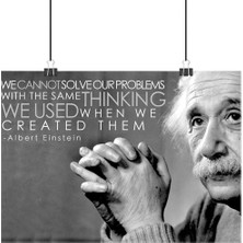 Vintage Gezegen Albert Einstein Poster4 - Retro Duvar Dekoru