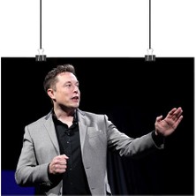 Vintage Gezegen Elon Musk Poster3 - Retro Duvar Dekoru