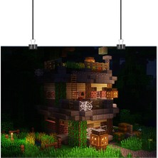 Vintage Gezegen Minecraft Poster6 - Retro Duvar Dekoru