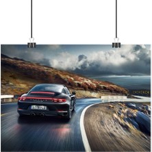 Vintage Gezegen Porsche Poster3 - Retro Duvar Dekoru