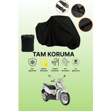 Dokaca Siyah Piaggio Liberty 150 Uyumlu Motor Branda, Koruyucu Örtü, Motosiklet Brandası