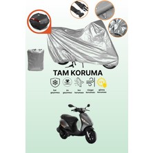 Dokaca Gri Arka Çanta Uyumlu Piaggio Zip 50 Uyumlu Motor Brandası, Koruyucu Örtü
