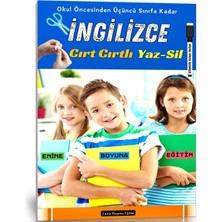 Enine Boyuna Eğitim Çocuklara Cırt Cırtlı ve Yaz-Sil ile Ingilizce Öğreten Kitap