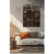 AR AJANS KANVAS TABLO Hilal ve Yıldız Milli Ruhun Yansıması Çerçevesiz Dekoratif Cam Tablo