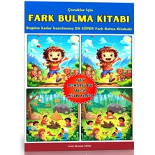 Enine Boyuna Eğitim Çocuklar Için Fark Bulma Kitabı (Gizli Nesneleri Bulma Yaz-Sil Kitabı Hediyeli)