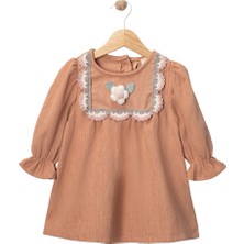 BeU Kids 444013 Kız Çocuk Vintage Blossom Kadife Elbise