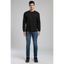 Lee Cooper Jordy Erkek O Yaka Sweatshirt Siyah