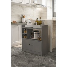 Blacksea Mobilya Çok Amaçlı Dolap,kahve Köşesi,mutfak Dolabı,portatif Minifix Kurulum