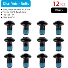 Bisiklet Dünyam 12 Li Paket Renkli Fren Disk Vidası Hafif Ve Güçlü Elektrikli Bisiklet Aksesuarı